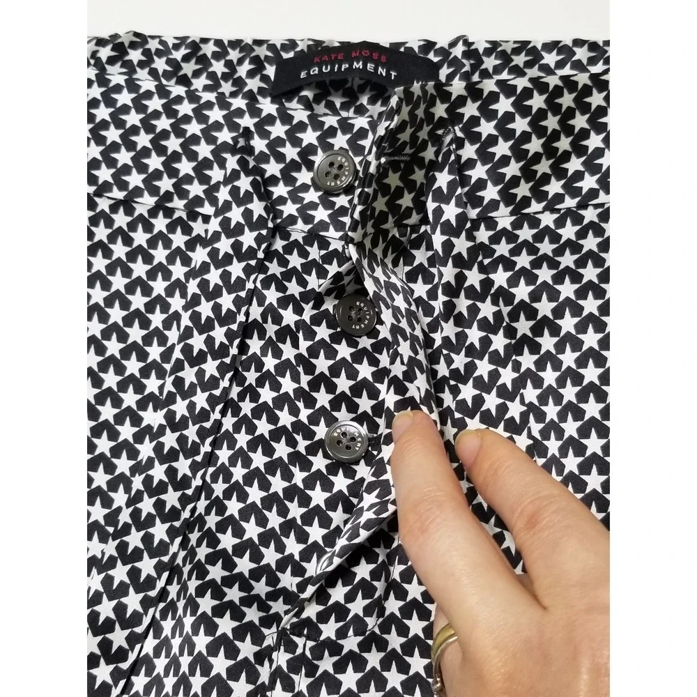 NWT Equipment x Kate Moss Avery Star Print Silk Pajama Pants‎ Size M $288